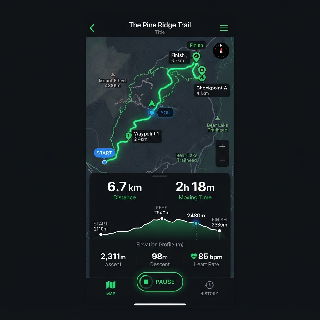 Trail app screenshot